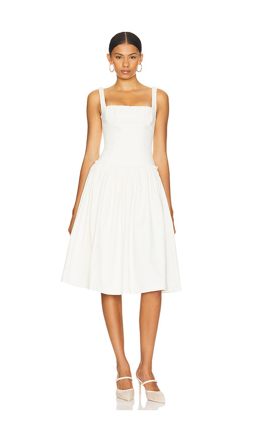 Lalia Midi Dress in Ivory | Revolve Clothing (Global)