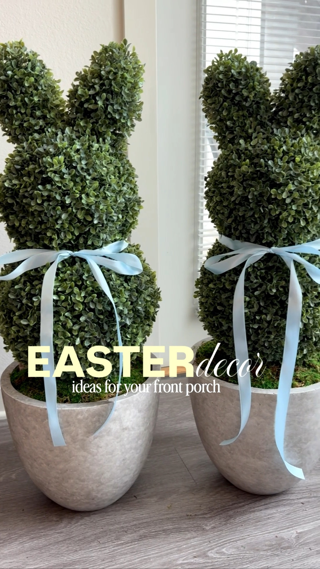 Walmart Easter Bunny Topiary! 🐰🌿

These topiary bunnies would make the perfect front porch decor or Easter decoration! We added a small large cement planter with some moss and blue ribbon to dress them up.

Linking a few more Walmart Easter decor finds below ☺️

Easter home decor / Easter decorations / Walmart home / Bunny topiaries / Easter decor

#LTKSeasonal #LTKvlog #LTKHome