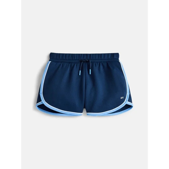 Athletic Works Girls Active Tech Pique Shorts, Sizes 4-18 | Walmart (US)