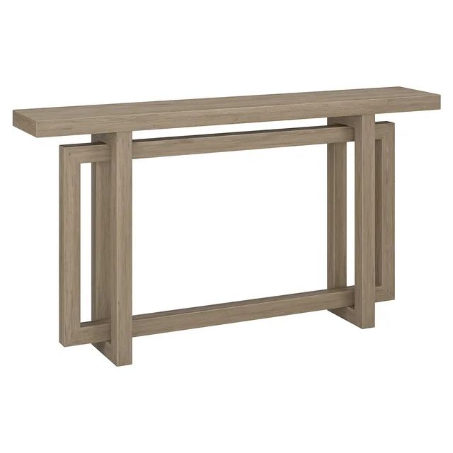 Evelyn&Zoe Modern/Contemporary 55" Wide Antiqued Gray Oak Console Table | Walmart (US)
