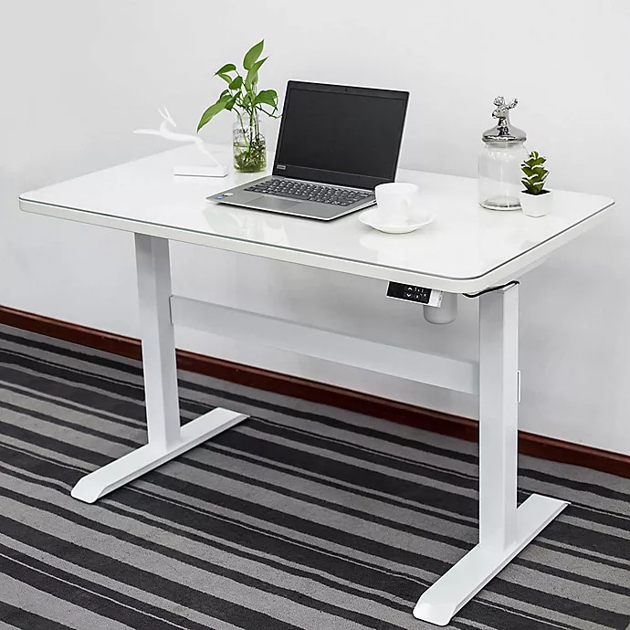 Adjustable Height Smart Desk in White | Bed Bath & Beyond