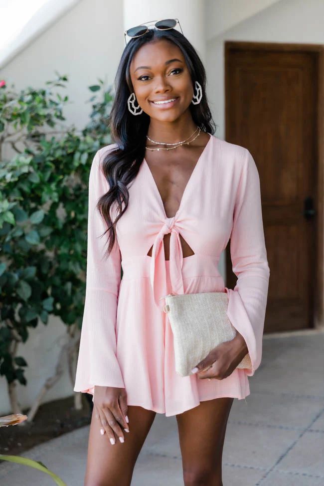 A Loving Heart Blush Dress Romper FINAL SALE | The Pink Lily Boutique