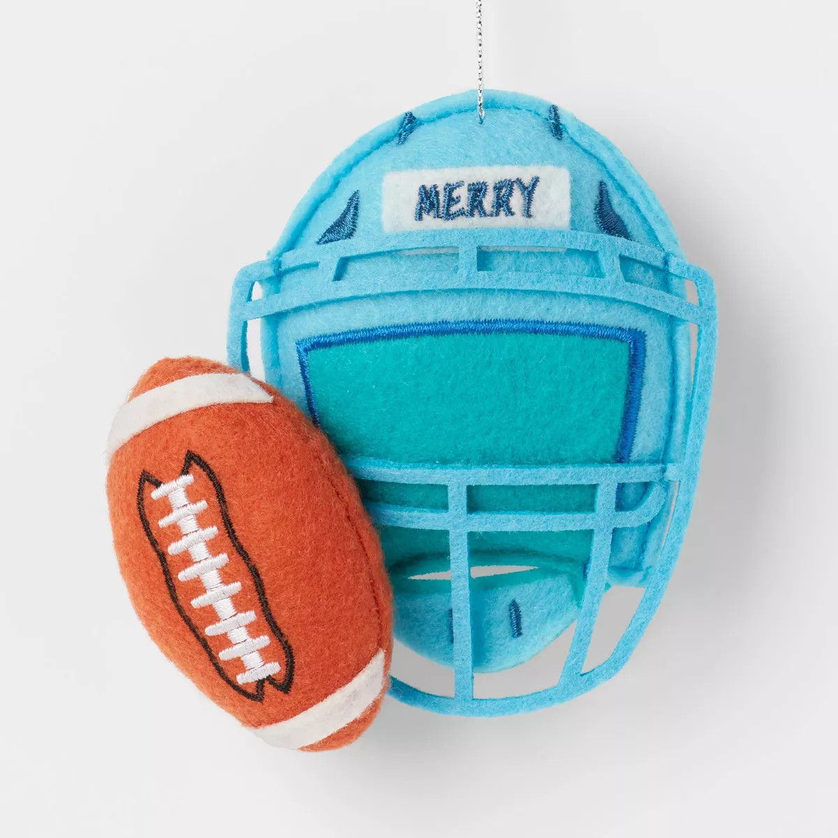 Fabric Football Helmet Christmas Tree Ornament Blue - Wondershop™ | Target