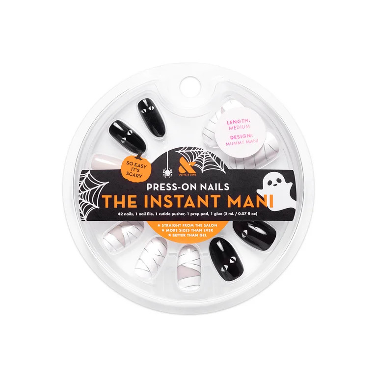 Olive & June Instant Mani Medium Oval Press-On Nails, Mummy, 42 Pieces | Walmart (US)