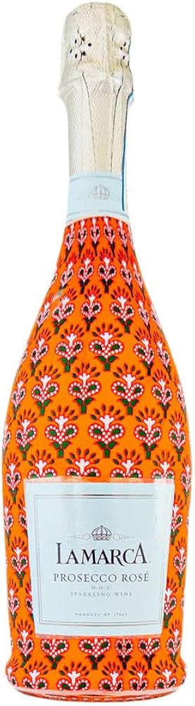 beaubottles Indian Red Leaf Blockprint Custom Wine Label Wrap for La Marca 750ml Champagne Bottle... | Amazon (US)