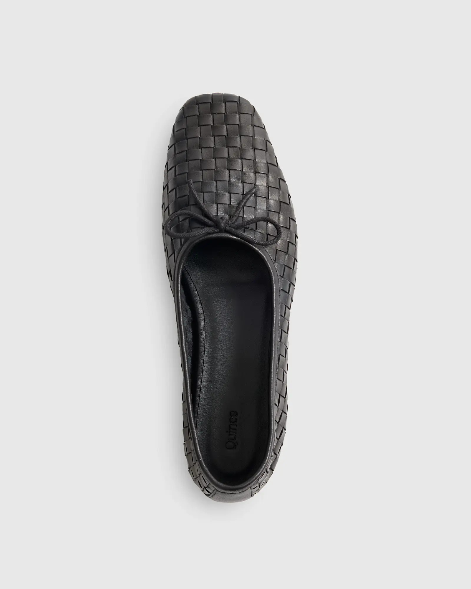 Italian Leather Handwoven Square Toe Ballet Flat | Quince