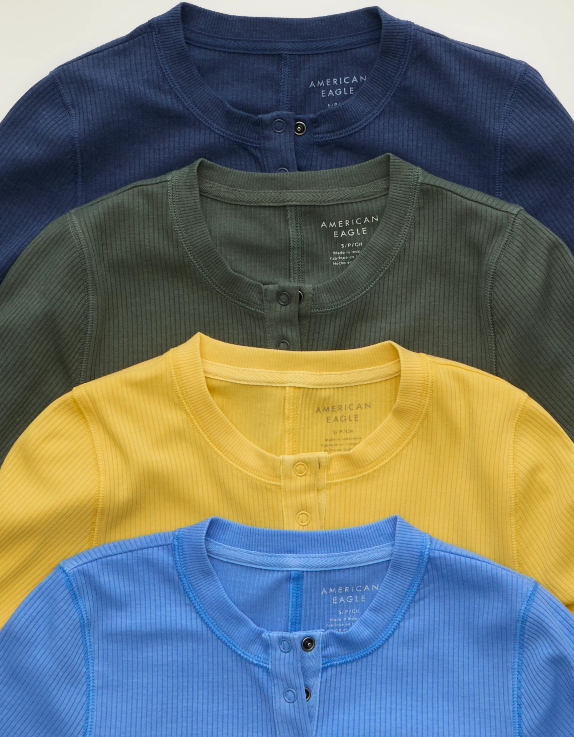 AE Long-Sleeve Henley T-Shirt | American Eagle Outfitters (US & CA)