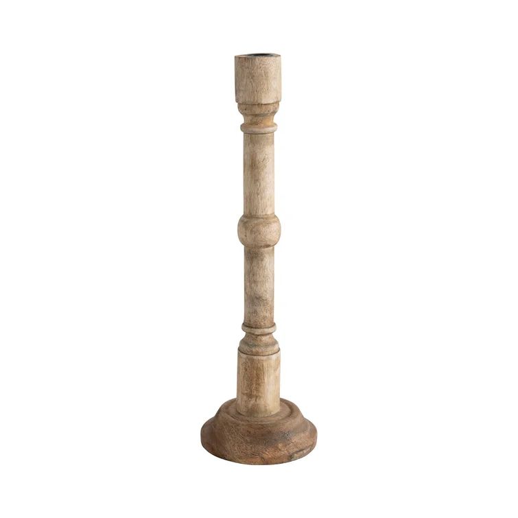 16.5" Wood Tabletop Candlestick | Wayfair North America