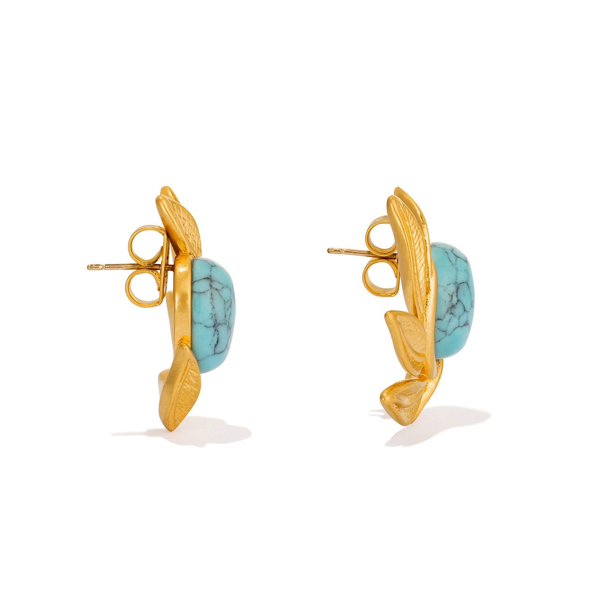 Tropea Earrings - Worn Gold/Turquoise | Oroton | Oroton