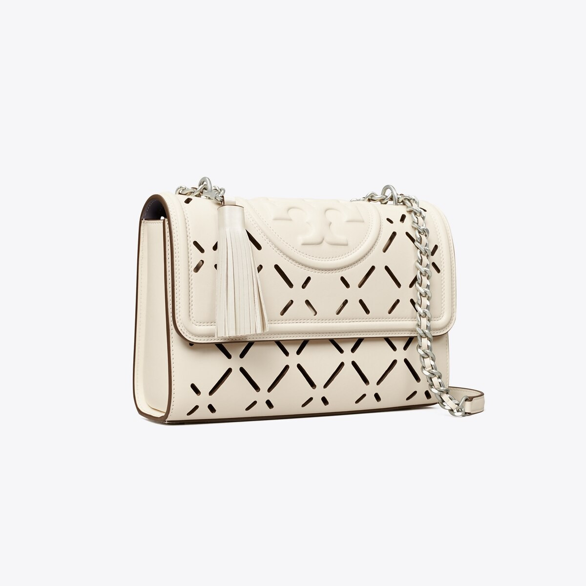 Fleming Diamond Perforated Convertible Shoulder Bag | Tory Burch (US)