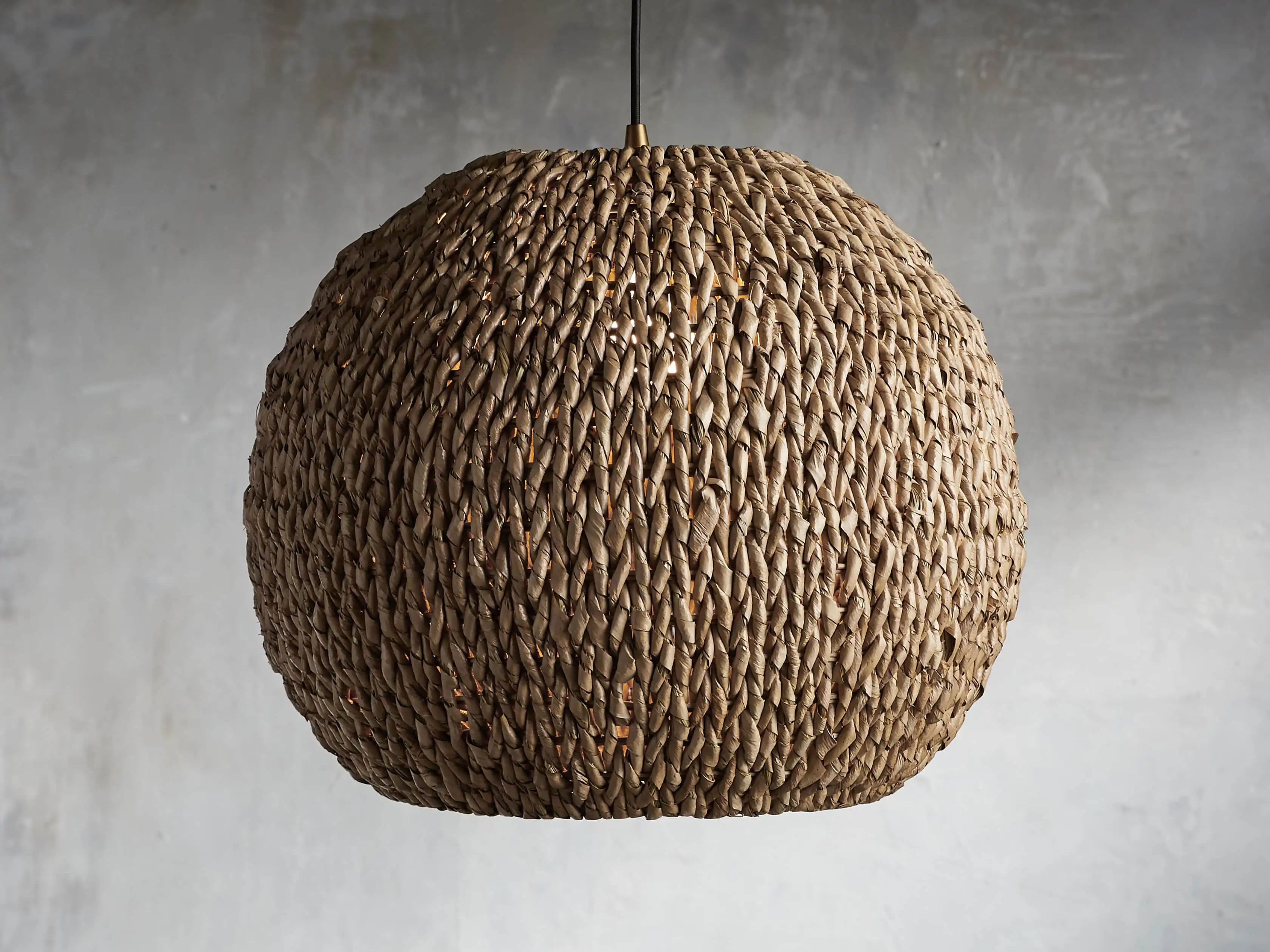 Keyes Globe Rattan Pendant | Arhaus