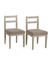 Set Of 2 16x33.5 Wood Scalloped Dining Chairs | Kitchen & Dining Room | Marshalls | Marshalls