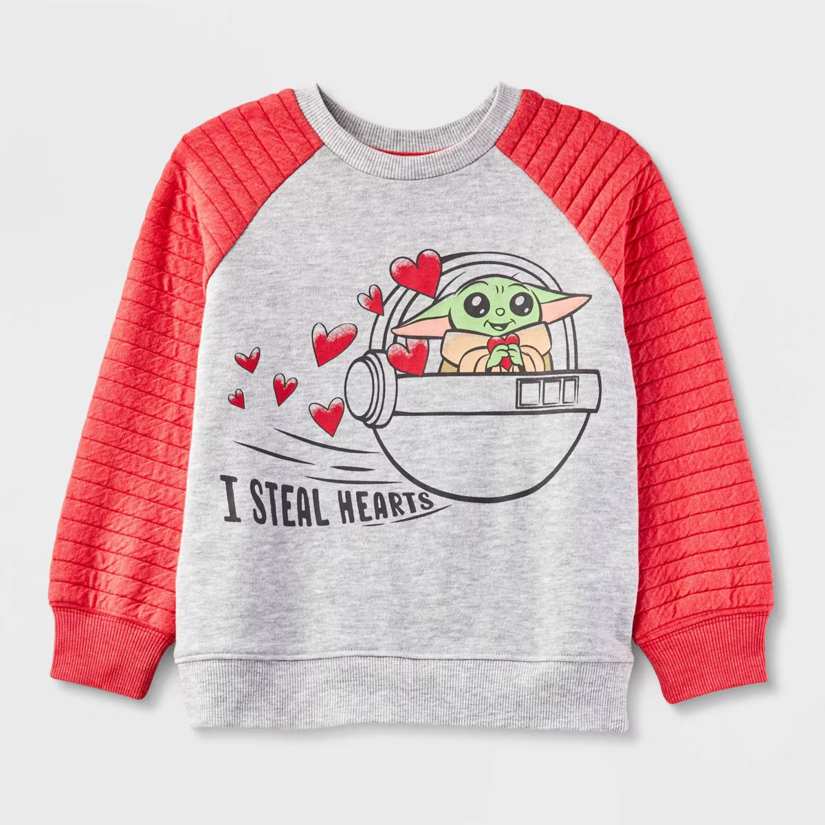 Toddler Lucasfilm Valentine's Day Fleece Pullover Sweatshirt - Gray | Target
