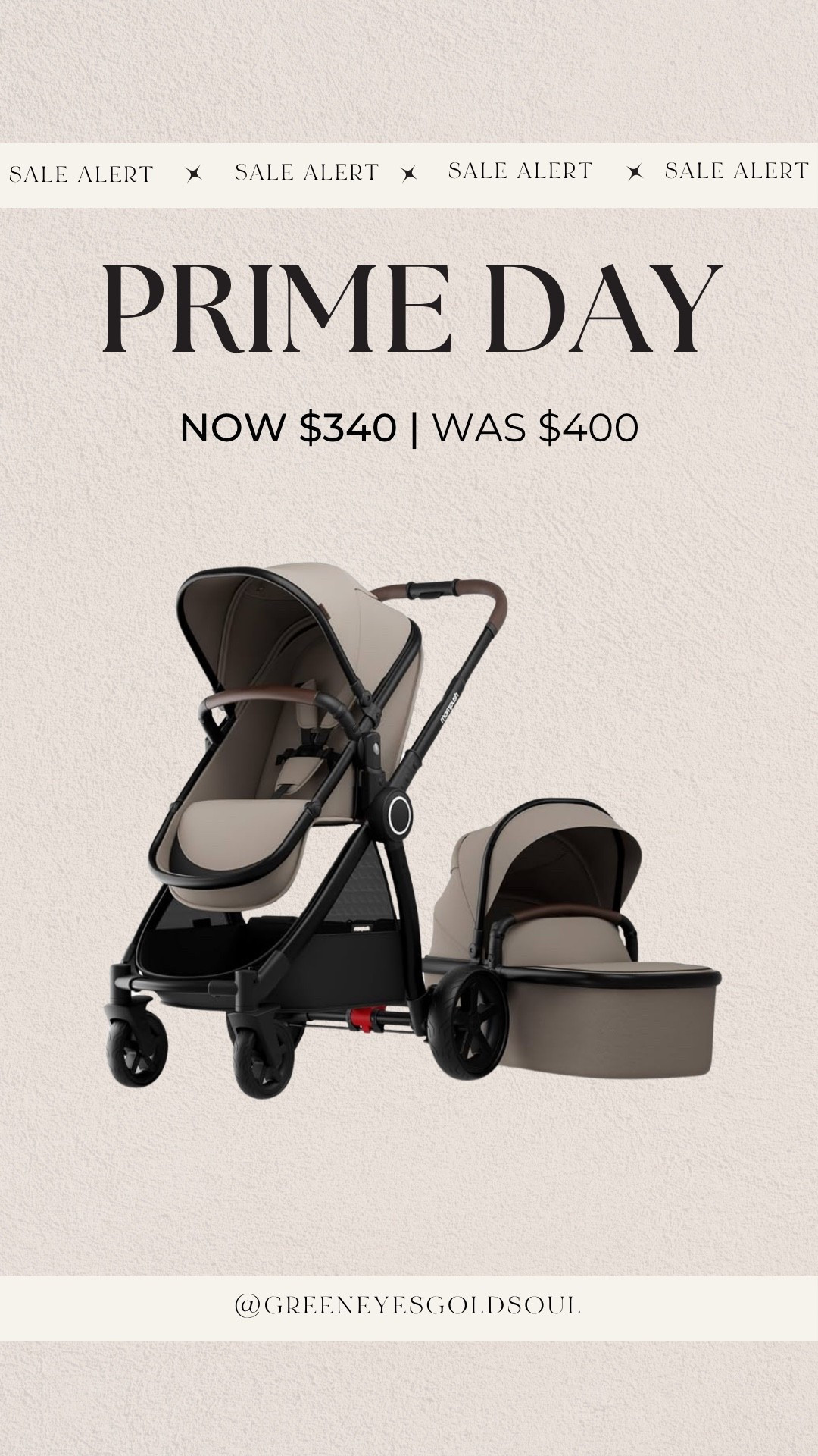 Amazon Prime Day deal! Mompush Full-Size Stroller with Bassinet! Was $400 now $340!

Stroller, baby, newborn, mom to be