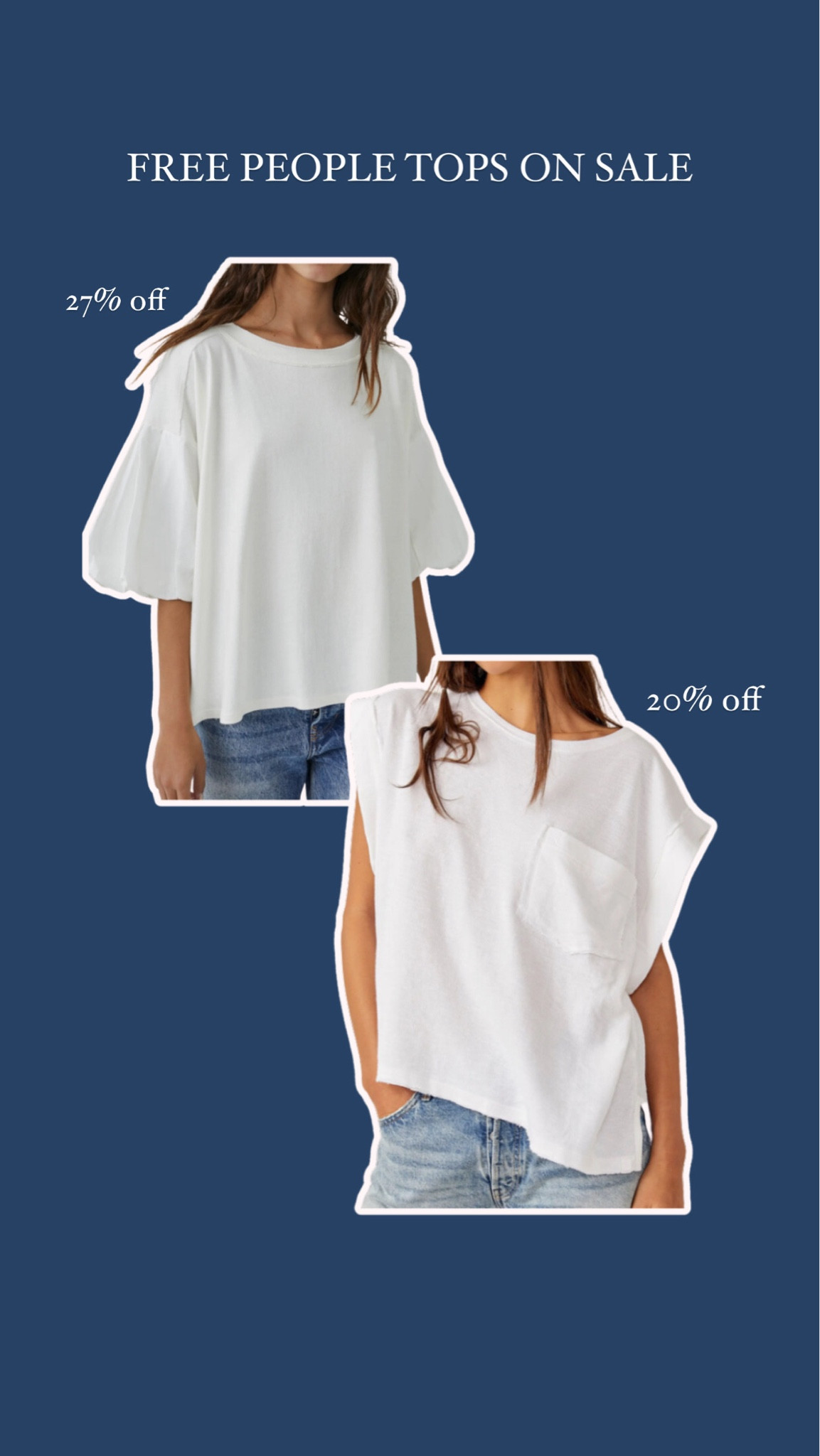 Free people tops on sale. Both great closet staples & easy to pair! 

Dressupbuttercup.com

#dressupbuttercup

#LTKStyleTip #LTKSaleAlert #LTKFindsUnder50