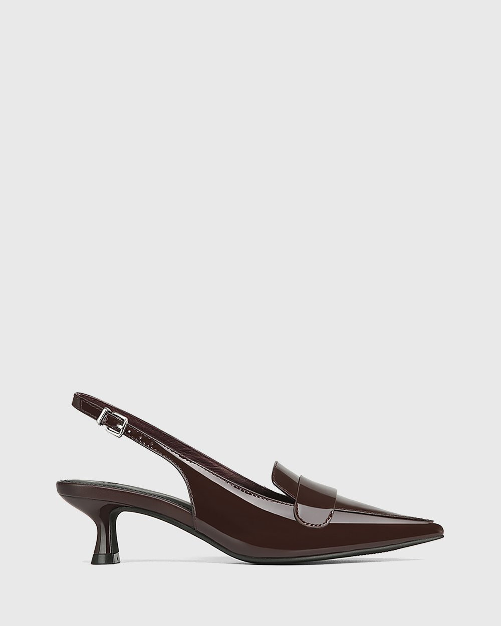 George Patent Kitten Heel Slingbacks | THE ICONIC (AU & NZ)