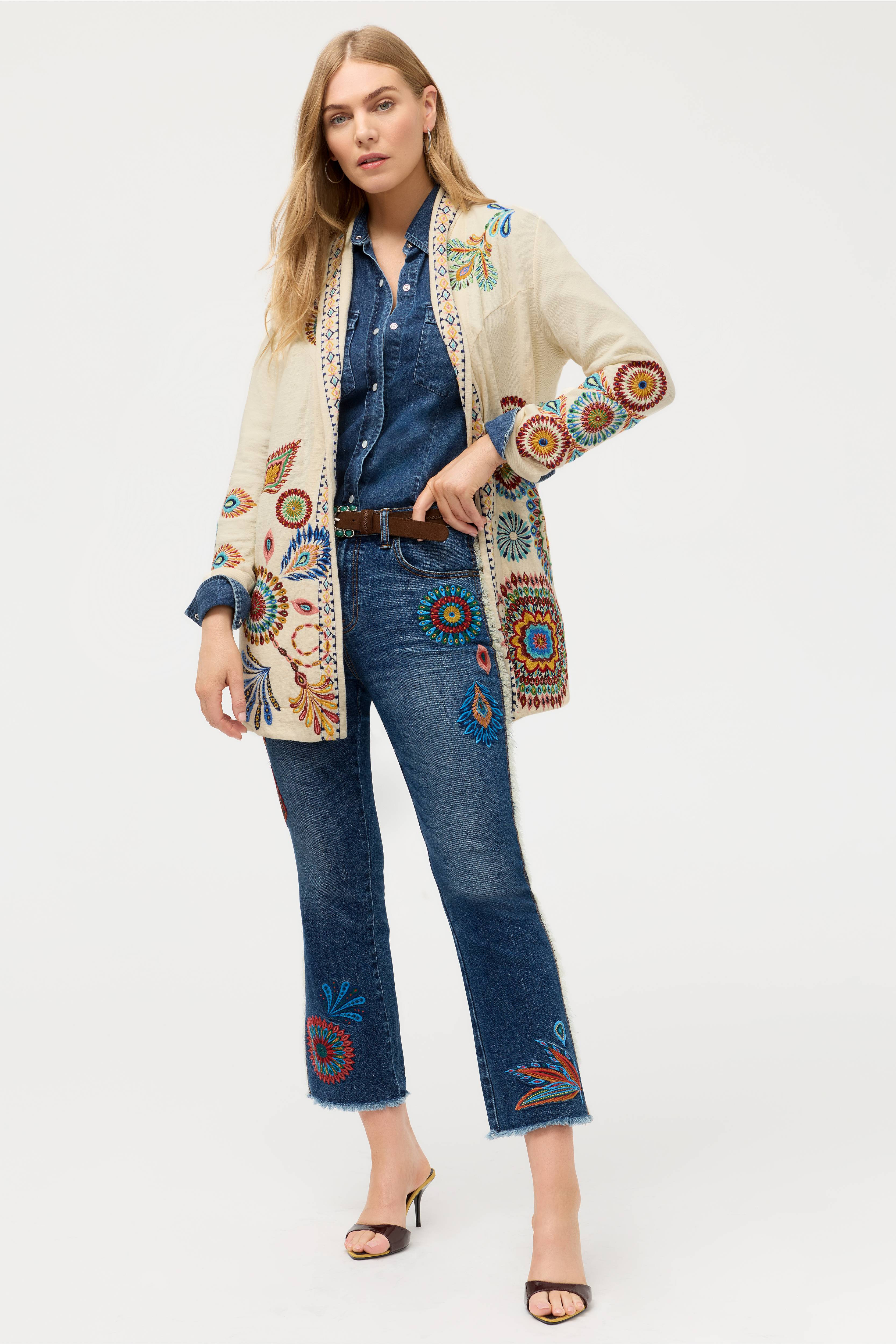 THE FRINGE CROPPED BABY BOOT JEAN
                                
                              ... | Johnny Was