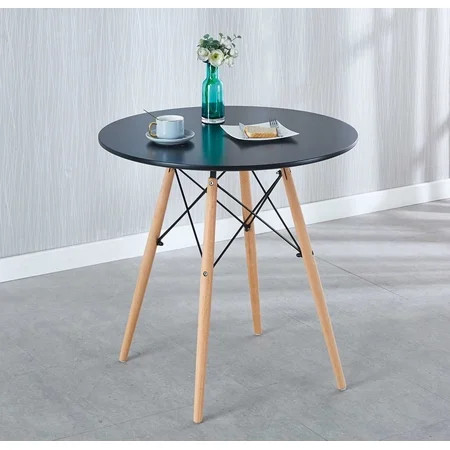 Round Table White Kitchen Dining Table White Dining Room Table Modern Style Round Leisure Coffee Tab | Walmart (US)