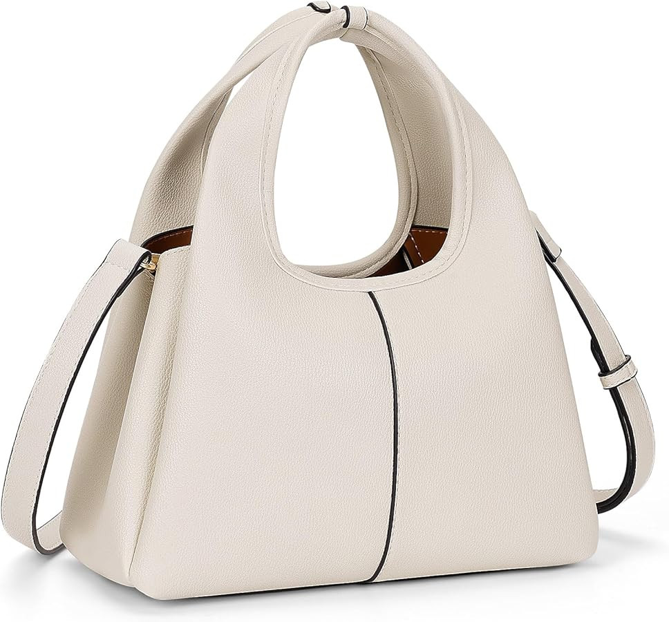 Small Tote Bag for Women Trendy Shoulder Handbag Pebble Leather Top-handle Satchel Bag Designer C... | Amazon (US)