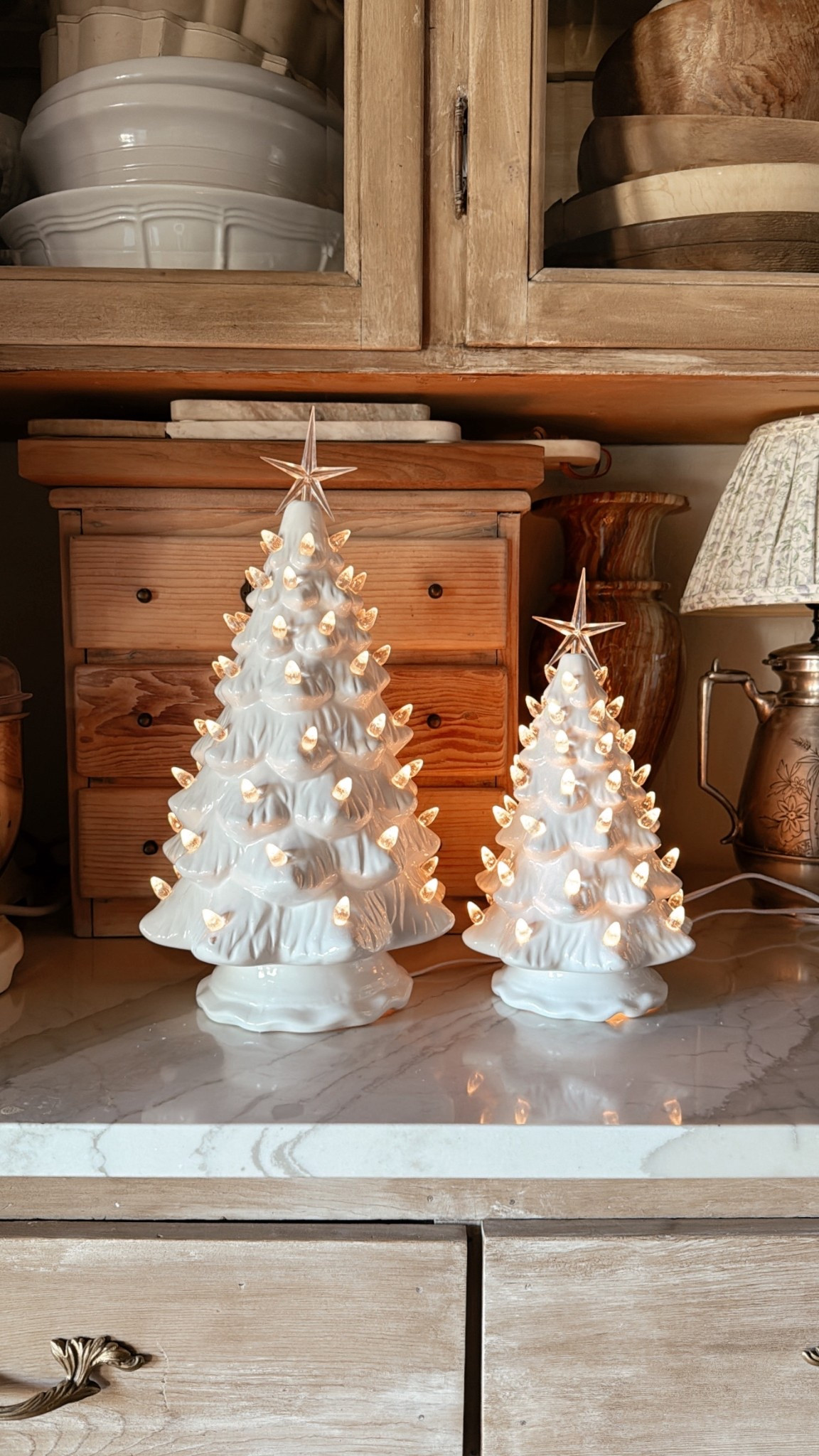 Amazing Ceramic Trees that look just like the vintage ones! Sooooo gorgeous! Gives off the most amazing glow! They also have night lights! 