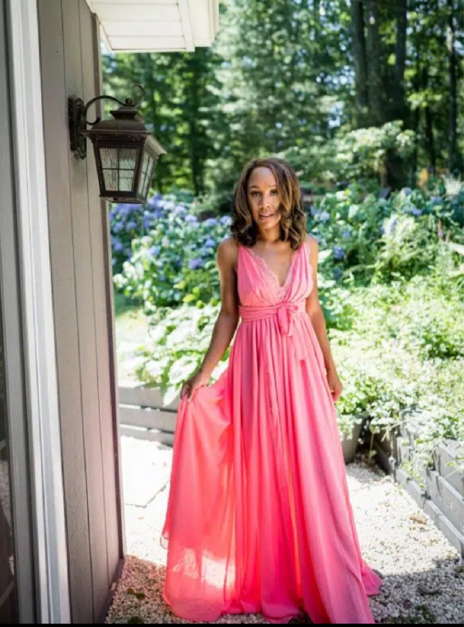 chinese dress ladies CORNELIA Maxi Dress | Pink Maxi Dress main image 1