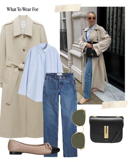 Trench coat outfits 🧥

Blue shirt, casual smart, straight jeans, ballet flats, high street, spring fashion 

#LTKeurope #LTKstyletip #LTKSeasonal