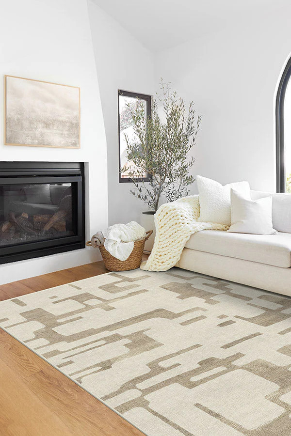 Holme Ivory & Natural Rug | Ruggable