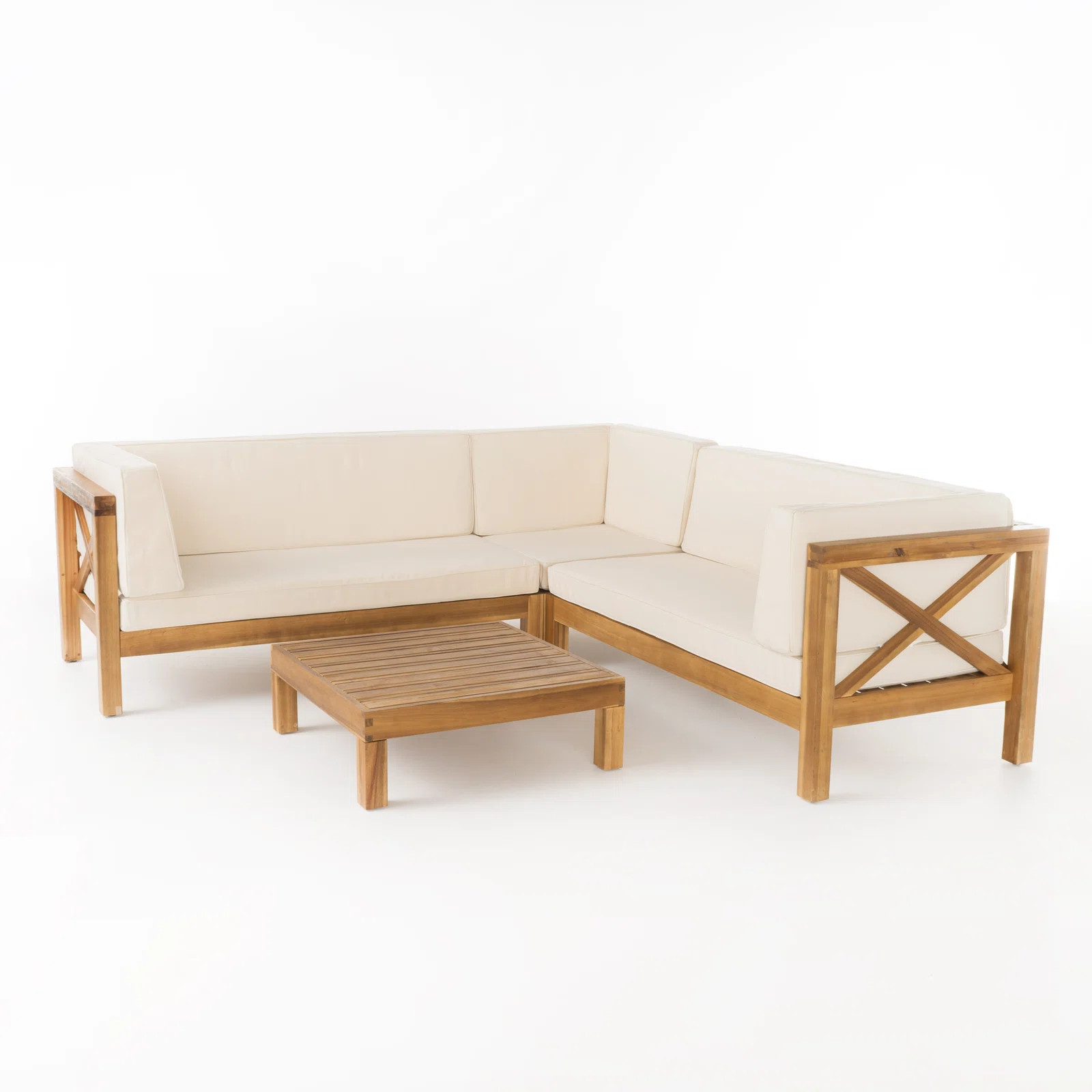 Luthersville Solid Wood 5 - Person Seating Group with Cushions | Wayfair North America