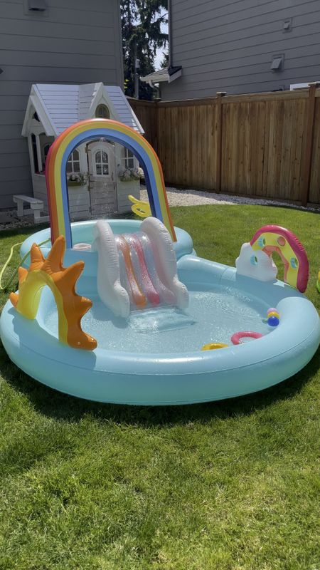 Water table, inflatable pool, rainbow inflatable pool, baby pool, outdoor fun for kids

#LTKSeasonal #LTKhome #LTKkids