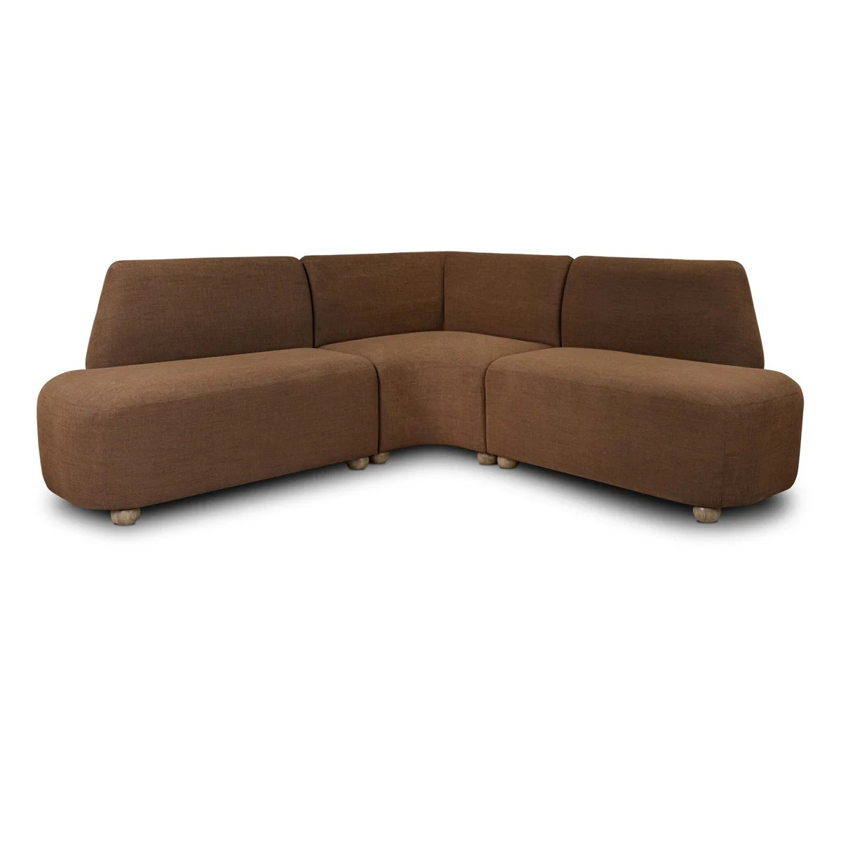 Clemence Dining Banquette L Shape 88.5"-Crypton Nomad MushroomByFour Hands | Wayfair North America
