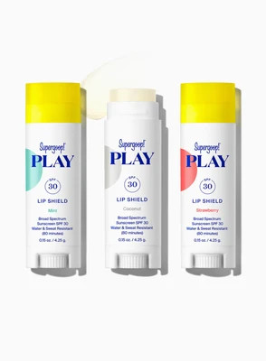 PLAY Lip Shield SPF 30 Tropical Set Sunscreen Supergoop! | Supergoop