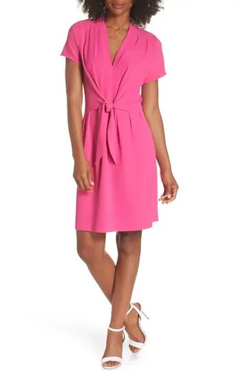 Women's Felicity & Coco Tie Front Sheath Dress, Size X-Small - Pink | Nordstrom