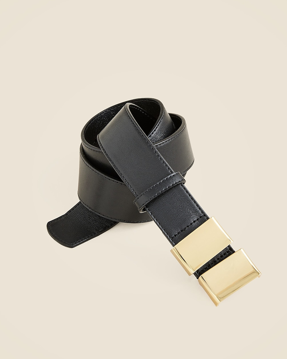 Double buckle belt in Italian leather | J. Crew US