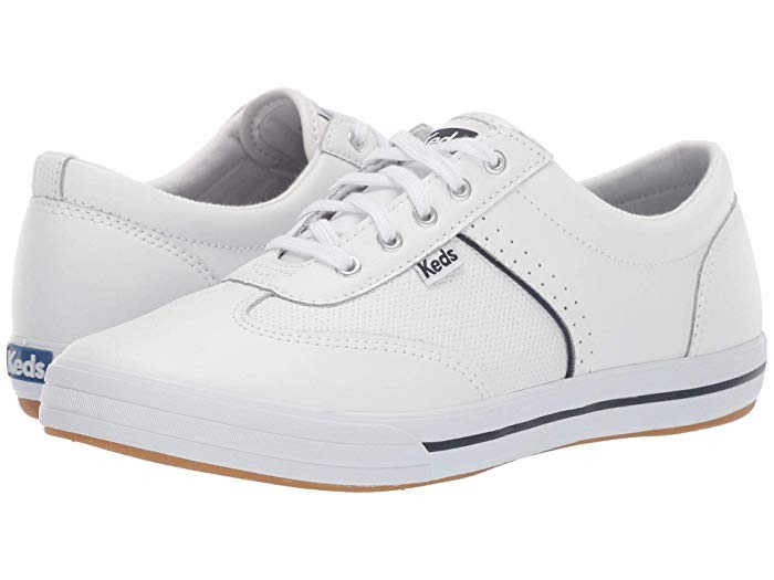 Keds Courty Leather (White) Women's Shoes | Zappos