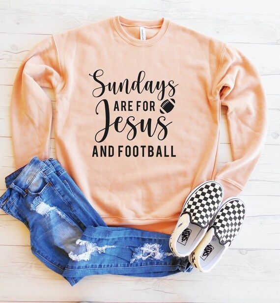 Sundays Are for Jesus and Football Sweatshirt Christian - Etsy | Etsy (US)