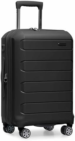 Traveler's Choice Pagosa Indestructible Hardshell Expandable Spinner Luggage, Black, 22-Inch Carr... | Amazon (US)