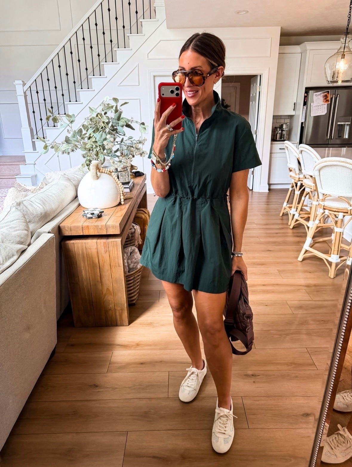 This dress is such a good blend of sporty and polished! The zip front detail gives it an athletic feel, while the flattering fit and rich green color make it easy to dress up or down. Paired with sneakers for an effortless everyday look you’ll keep reaching for all season long.

Green dress, Casual dress, Sporty style, Everyday outfit, Summer dress, Zip front dress, Sneakers outfit, Comfortable fashion, Weekend style, Travel outfit, Effortless style, Mom fashion, TheMomInStyle

#LTKActive #LTKootd #LTKOver40