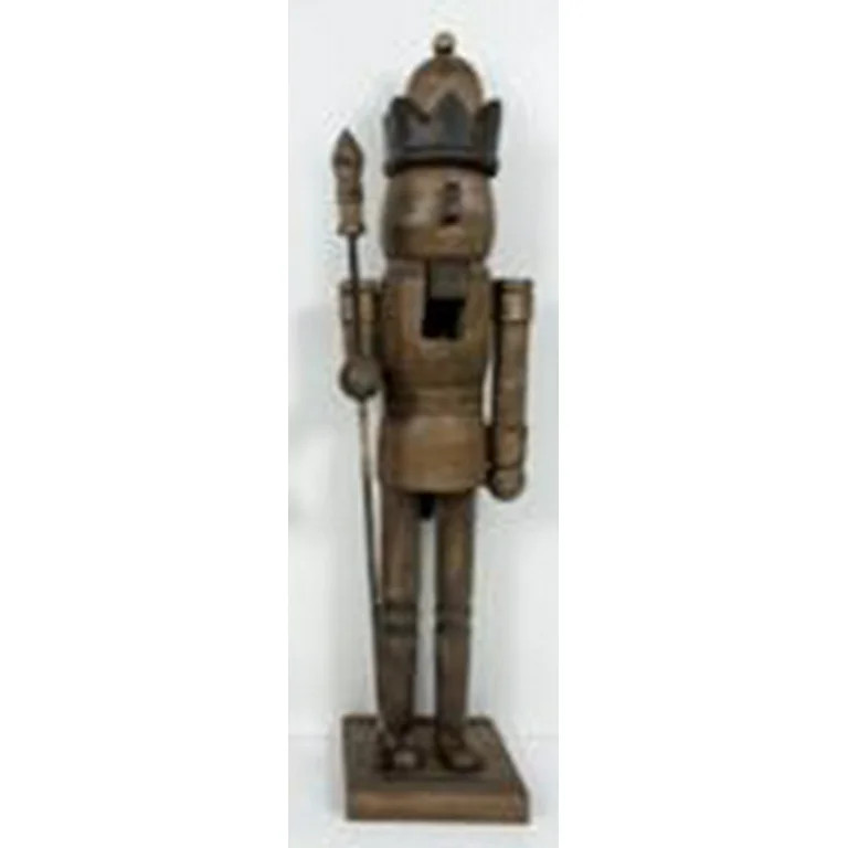 One Brown Pine Wood Nutcracker Decoration, 15", by Holiday Time | Walmart (US)