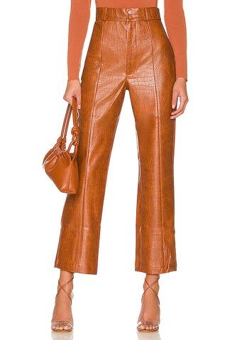 Bardot Croc Faux Leather Pant in Tan Croc from Revolve.com | Revolve Clothing (Global)