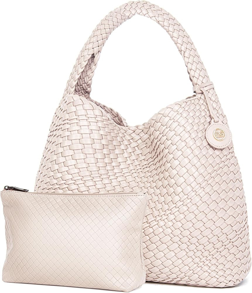 PS PETITE SIMONE Large Woven Tote Bag for Women Woven Purse Leather Handbags Braided Purse Weave ... | Amazon (US)