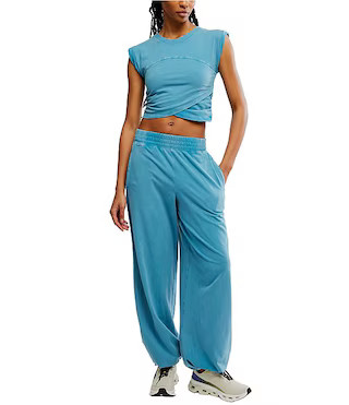 FP Movement Hot Shot Crossover Crew Neck Cropped Muscle Tee & High-Rise Waist Pant Coordinating S... | Dillard's