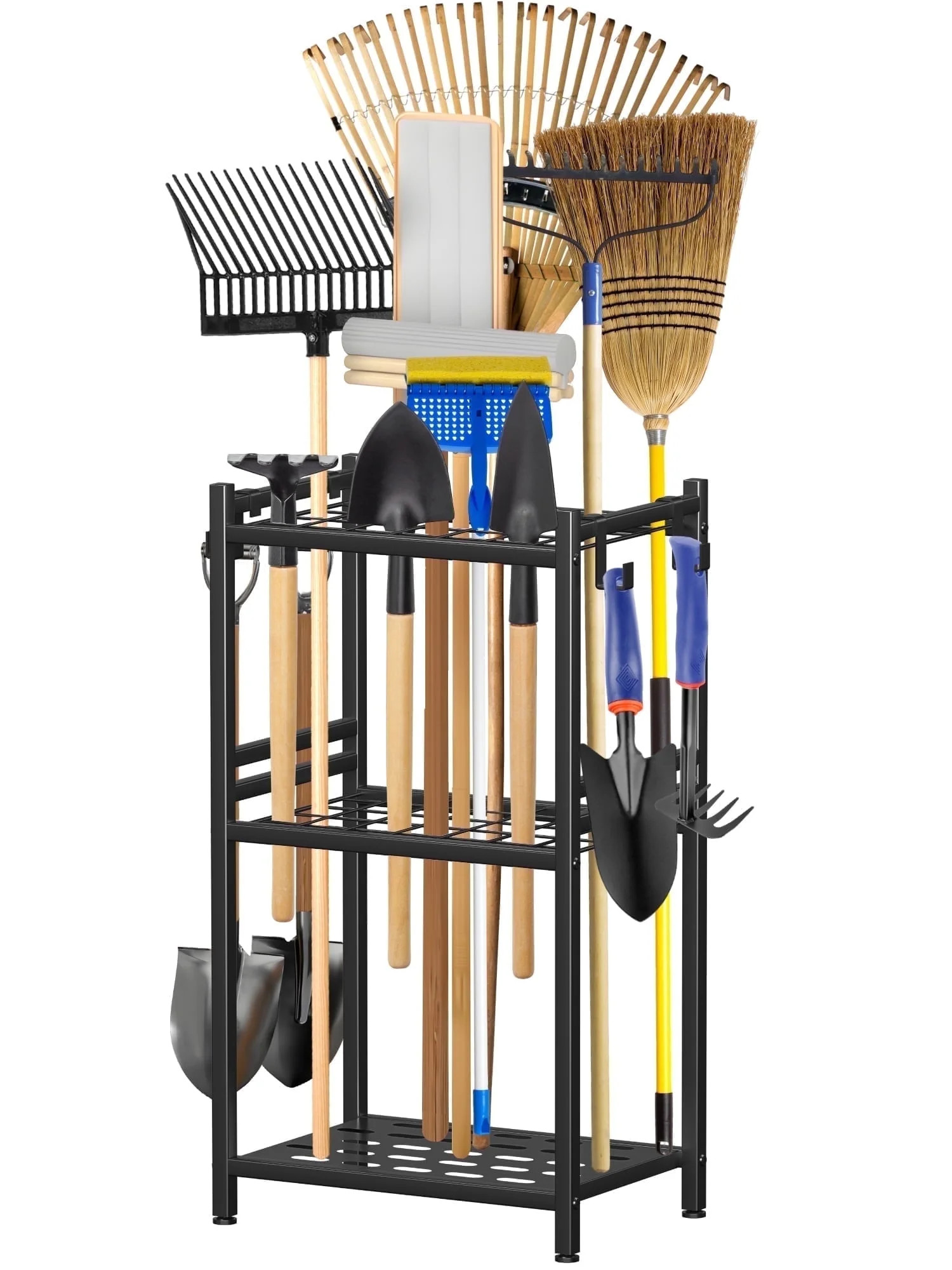 Garden Tool Organizer, UNTIMATY Yard Tool Rack with Hooks for Garage Organization Storage,Heavy D... | Walmart (US)
