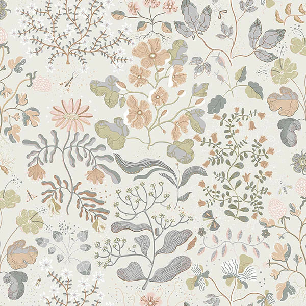 Groh Neutral Floral Wallpaper | Burke Decor