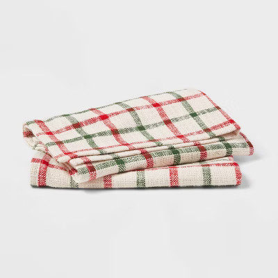 2pk Cotton Plaid Napkins - Threshold™ | Target