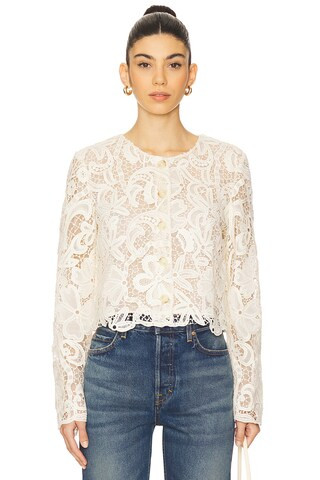 Ulla Johnson Caris Jacket in Pristine from Revolve.com | Revolve Clothing (Global)