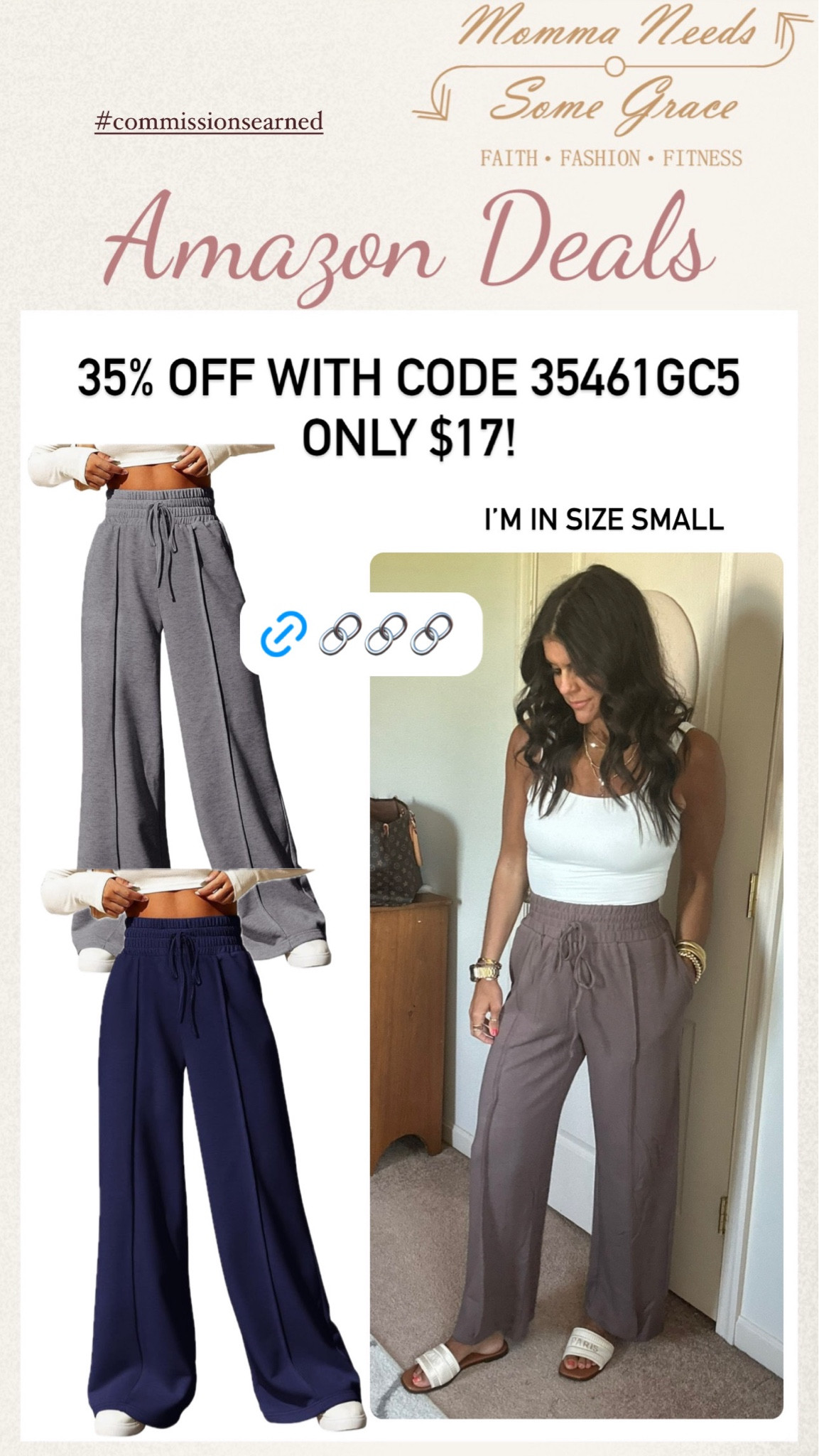 Love these pants! So comfy! Promo ends 6/30

How to use the promo code 👇🏼

Copy the code above (screenshot and then go to the picture, hold your finger down on top of the code), paste it in the box at checkout (the box is at the bottom of the payment page) . Hit space and "go" on the keyboard. Then the code should be applied. 

#LTKSaleAlert #LTKStyleTip #LTKFindsUnder100