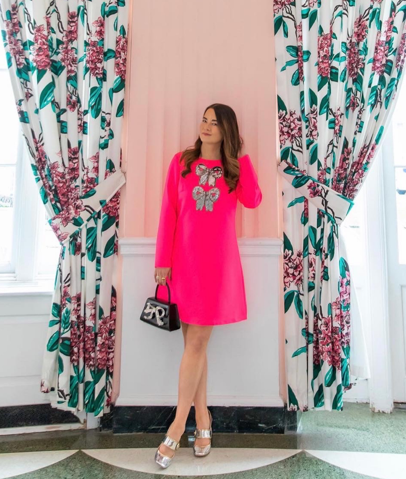 Holiday dress featuring bows. Fits true to size, $298, and also available in black

#LTKGiftGuide #LTKHoliday #LTKSeasonal