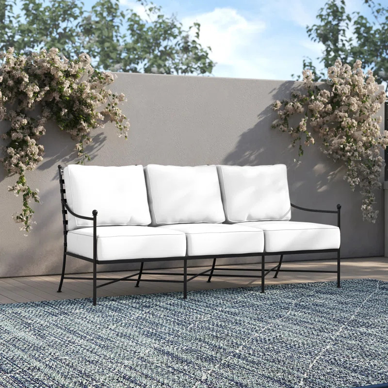 Lucier 76'' Metal Outdoor Patio Sofa | Wayfair North America