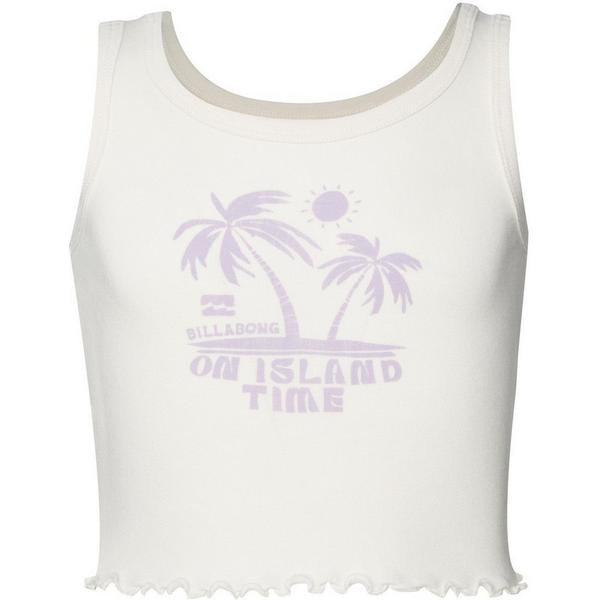 Girls' Billabong Island Time Ribbed Scoop Neck Tank Top Large Salt Crystal | Scheels Sports