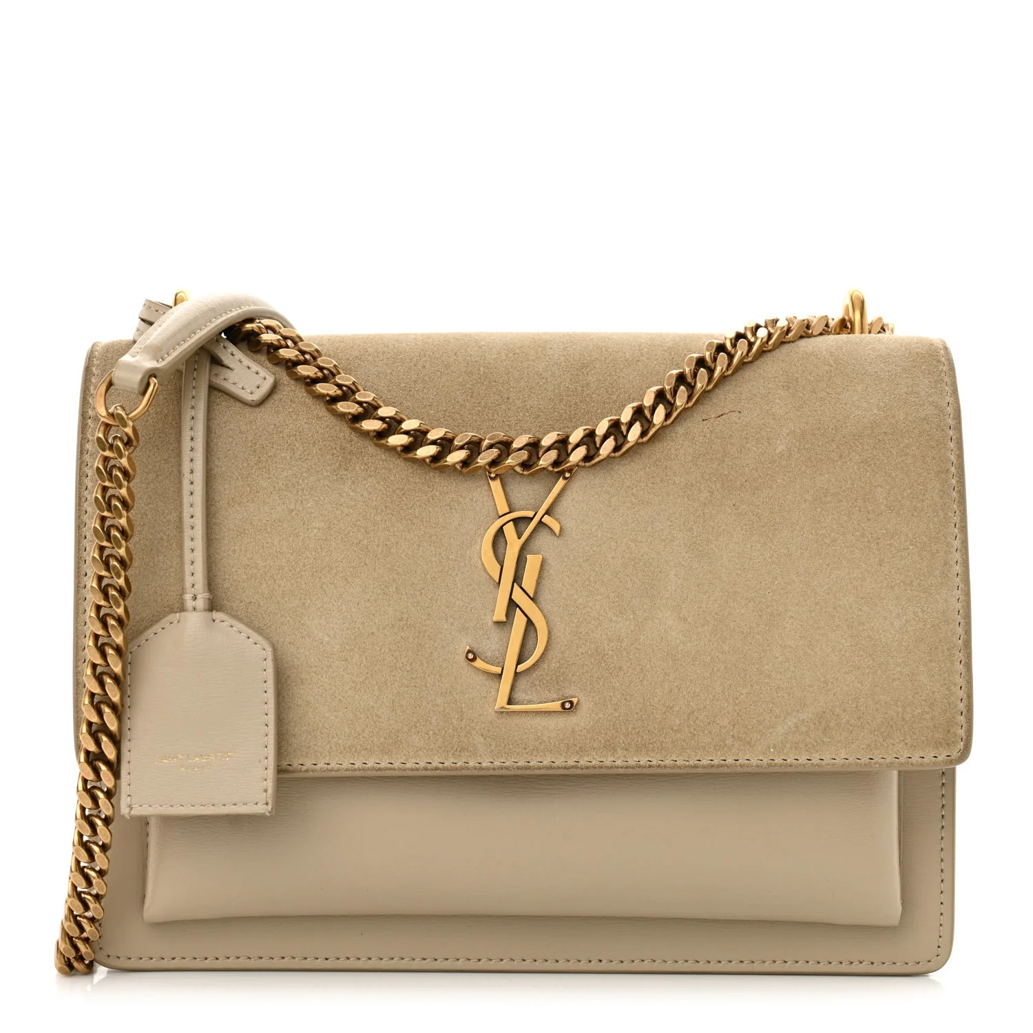 Suede Calfskin Medium Monogram Sunset Dark Beige | FASHIONPHILE (US)